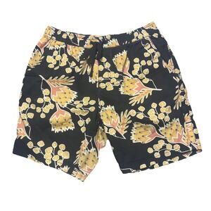 Katin Shorts Mens Size Medium Black Floral Drawstring Chino Stretch Outdoor Surf